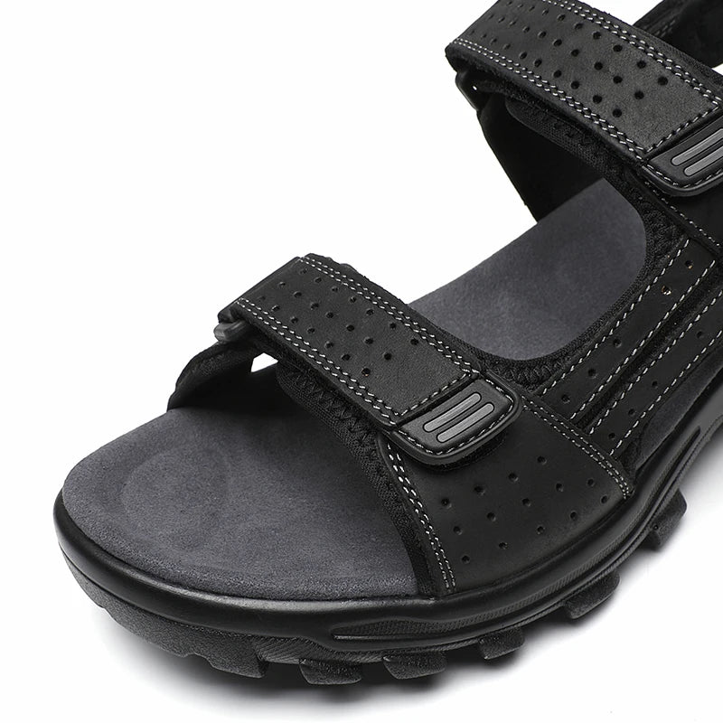 Men's New Fashion Open-Toe Casual Men's Summer Sandals Adjustable Non-Slip Comfortable Soft-Soled Beach Shoes Suitable for All S