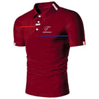 Men's new short sleeved polo shirt with a collar, fashionable and casual