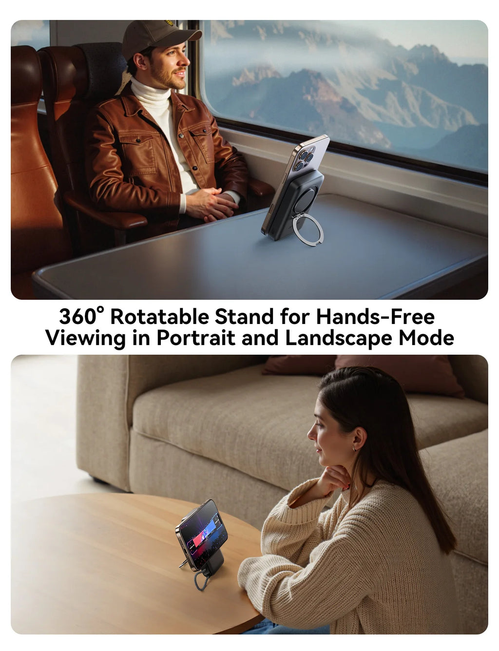 3 in 1 Magnetic Power Bank 22.5W Fast Charging Power Bank 10000mAh Wireless Portable Charger For iPhone 12-16 For AirPods Watch