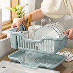 Kitchen drain bowl rack Drainage board, countertop, tableware, plates, bowls, chopsticks, spoons, storage container