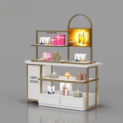 custom.Custom Logo Black Cosmetic Organizer Display Decorative Cosmetics Display Salon Shop Shelf Display Cosmetic