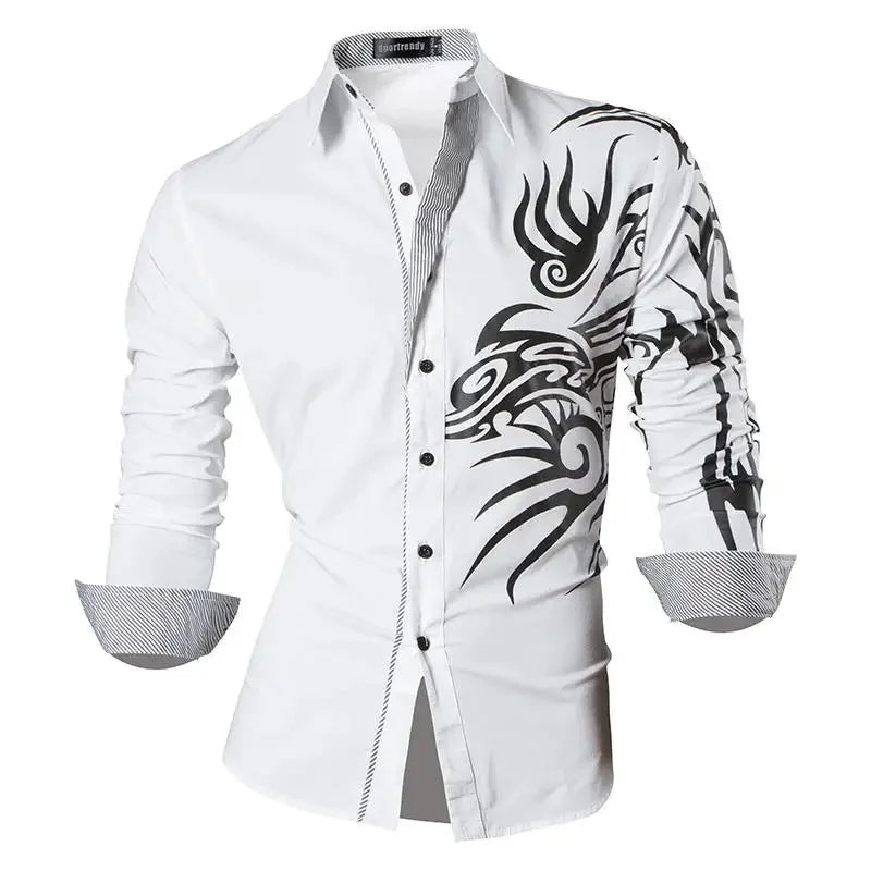 Men's long sleeved shirt, fashionable and luxurious casual shirt, high-quality and comfortable new men's top