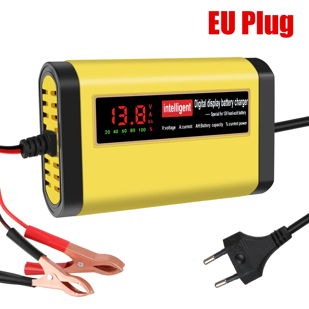 2A Intelligent Fast Power Charging 3 Stages Lead Acid AGM GEL Battery-chargers Car Accessories Car Battery Charger