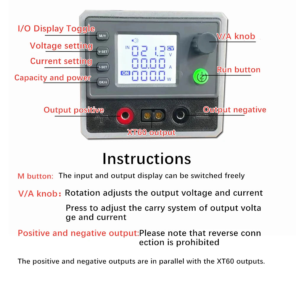 1500W 12-140V DC input to output 0-125V 0-22A adjustable Charger Discharger for 1-24S Li-ion LiPo Lithium Battery Charger parts