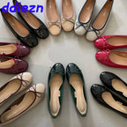 Shallow Female Soft Round Toe Ladies Flats With Shoes Slides Footwear Fashion Butterfly-Knot Women Ballet Flats Dance Shoes