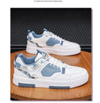 Men's shoes 2025 summer new breathable white shoes men's trendy and versatile thick soled sports board shoes trendy shoes