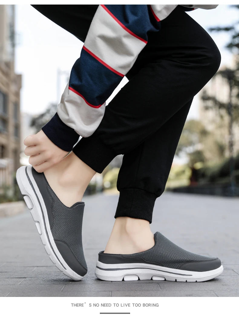 2024 Men Slippers Summer Breathable Home Indoor Slippers Men Thick Bottom Slides Fashion Couple Walking Shoes Chanclas Hombre