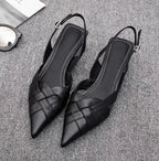 Weave Women Heeled Sandals Pointed Toe Elegant Shoes Woman Trend New Slippers Fashion Heels Women Zapatos Mujer
