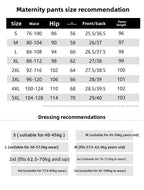 Pregnant woman's pants - Outerwear for autumn and winter: Wide-leg pants, nine-inch length, straight shape, with drawstrings.