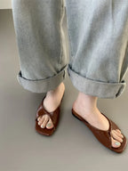 Flats Slippers Women Open Toe Sandals Summer Flip Flops Casual Shoes 2025 Trend Dress Party Shoes Woman Slides Designer