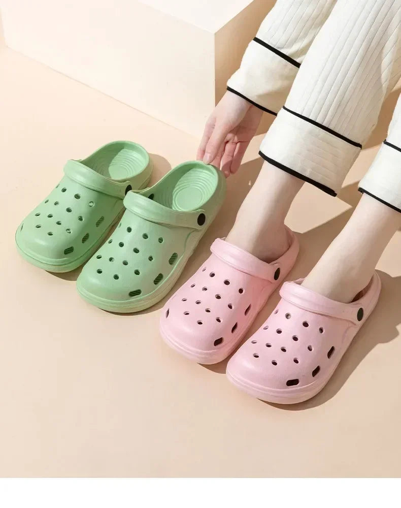 Womens House Slippers Casual Garden Clogs Outdoor Wide Toe Shoe for Ladies Men Sandalia Non Slip Indoor Outdoor Shoes