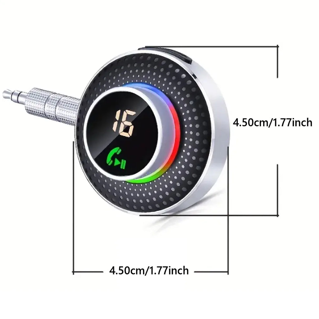 Handsfree Calling Car Kit Bluetooth Wireless Receiver 3.5mm Aux Wireless Music Receiver Support Connecting 2 Devices Car Adapter
