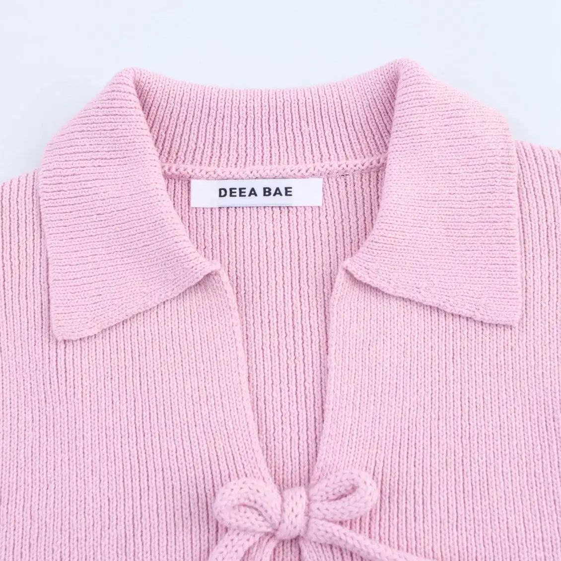 Women Bow Tie Coat Casual Knitted Cardigan Femmes Short Sleeve Women's Clothing Knitwear Outerwears 2142007