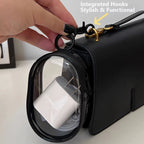 Compact Transparent Travel Cable Organizer Pouch - Storage Bag for Electronics Accessories Power Banks Chargers Headphones