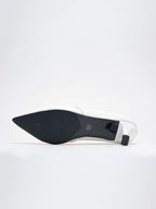 Elegant High Heels for Women, Spring and Summer New French Shallow Leather Mules, Cool and Breathable Hollow Design, Plaid Pattern Upper Kitten Heels, Versatile Dresses, Weddings, Parties, Date, Valentine's Day