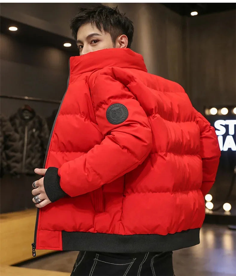 Winter Man Jackets Cotton-padded Parkas Puffer Jacket Men Warm Coats Thick Fashion Casual Outwear Streetwear Men's Clothing Top