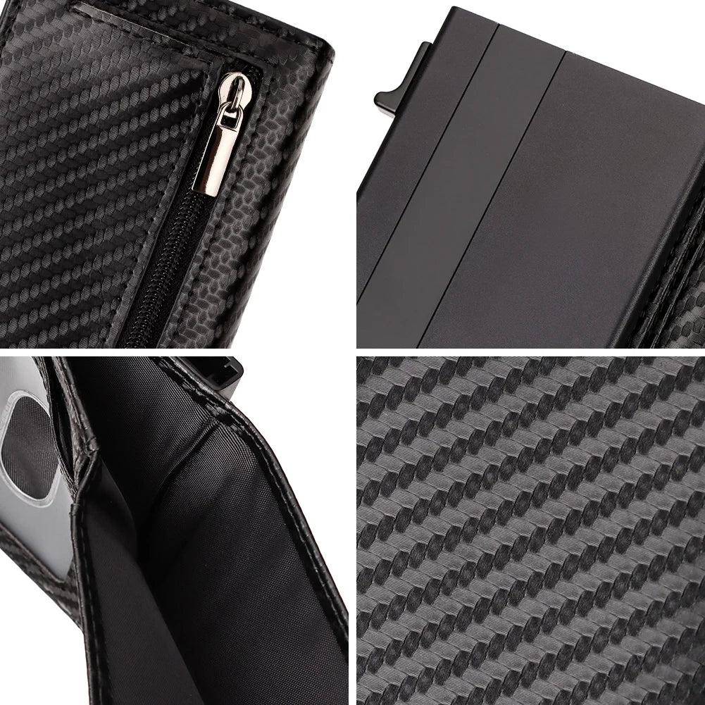 Wallet for Men, Smart Pop Up Wallet, Slim Minimalist RFID Blocking Credit Card Holder, Front Pocket Purse with Bill Compartment