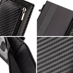 Wallet for Men, Smart Pop Up Wallet, Slim Minimalist RFID Blocking Credit Card Holder, Front Pocket Purse with Bill Compartment