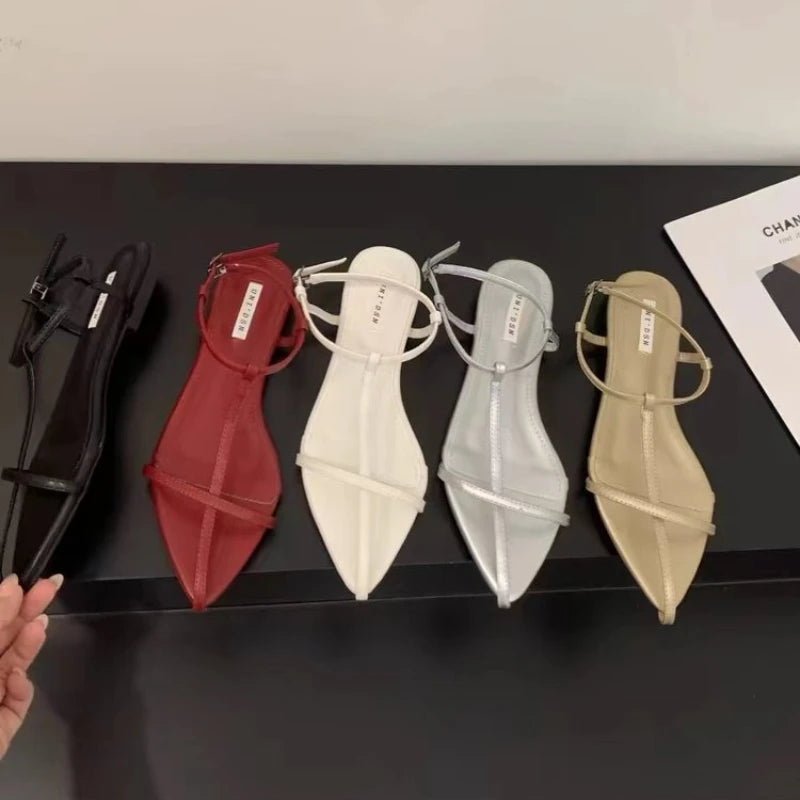 Women's Sandals 2025 Summer New Fashion Thong Sandals Sexy Fashion Design Comfortable Low Heel Sandals for Women Zapatos Mujer