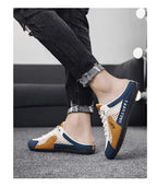 Men's Casual Slippers  Summer Comfortable Anti Slip Mesh Breathable Men's Sports Shoes Lightweight Soft Soled Half Slippers
