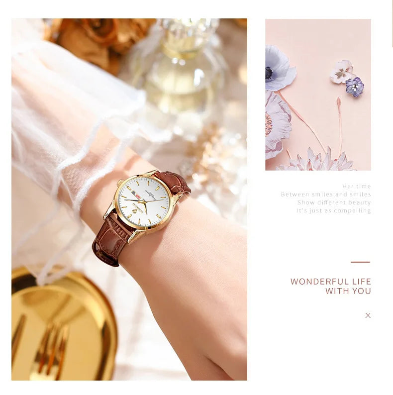 Man Watch Top Luxury Brand Couple Watch For Women Men Waterproof Clock Male Calendar Quartz Wrist Watches Leather Strap Ladies