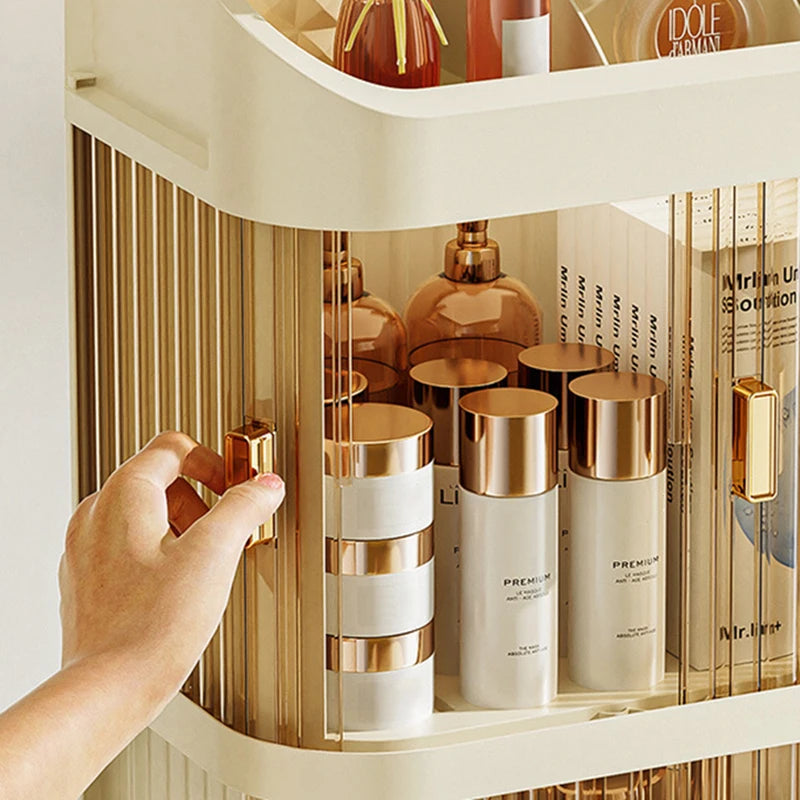 Cosmetics Storage Box Large Capacity Dressing Table Skin Care Products Storage Rack Drawer Type Organizer Desktop Dust Storage