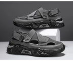 Summer Men Sandals Genuine Leather Mens Casual Shoes Outdoor Men Leather Sandals for Men Beach Shoes Roman mens Shoes