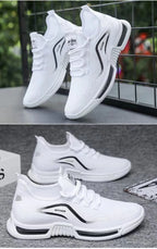 Men's sports shoes 2025 summer new sports trendy shoes anti slip casual running shoes breathable and comfortable white shoes