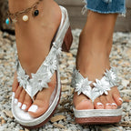 Women's Sandals 2025 Summer Shoes Woman High Heels Sandals New Flip Flops Women Heeled Sandals Summer Footwear Outdoor Slippers