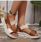 Women's Sandals Casual Summer Women Sandals Soft Heels Sandalias De Mujer 2025 New Summer Shoes Woman Mix Color Footwear Female