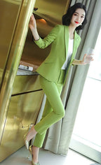 Women's 2 Pant Set Fashion Trousers Suits Office Outfits Professional Wear To Work Two Pieces Sets Pants for Woman Blazer and D