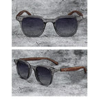 Sunglasses for Men Women Trendy Retro Wood Grain Polarized UV Protection Eyewear Cycling Outdoor Street Photography Sunglasses