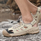 Mens Sandals Hot Sale Summer Outdoor Non-slip Beach Shoes Anti-collision Rubber Wading Shoes Fashion Breathable Male Sneakers