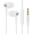 3.5mm Wired Headphones In Ear Headset Wired Earphones with Microphone Bass HiFi Stereo Earbuds Sports In-line Control For Phones