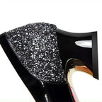 Women'S 4cm High Heels Elegant Fashion Red Pointed Toe Dress Office Shoes Wedding Bridal Loafers Party Shoes