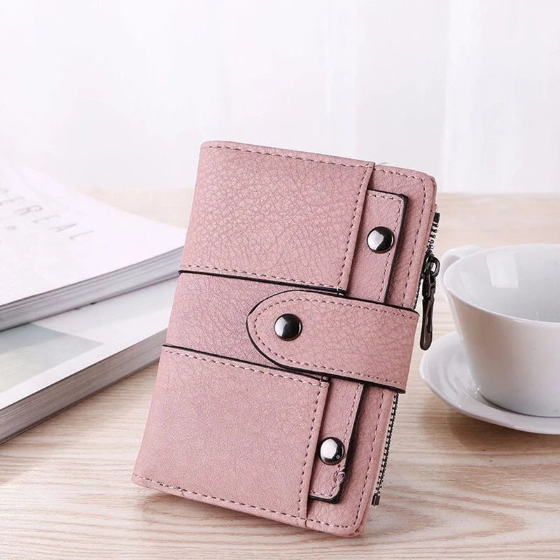 Women's Wallets Luxury Designer Card Holder Purses for Women Short Money Bags with Zip Coin Pocket Ladies Gift