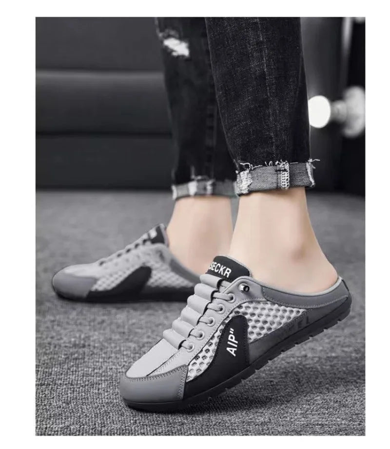 Summer Men's Half Slippers Trendy New Casual Shoe Light Walking Flats for Men Non Slip Sneaker Hot Sale Man Shoes Zapatos Hombre