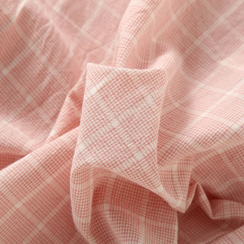 Pajama Pants Women Plaid Cotton Home Trousers Loose Breathable and Soft Straight Leg Trousers Fashionable Sleeping Pants