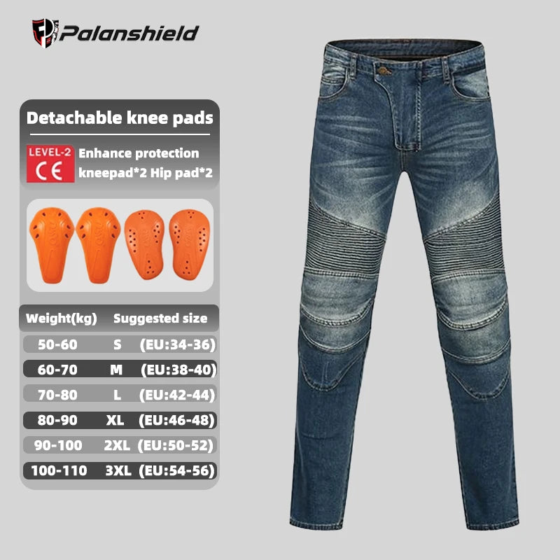 Motorcycle Pants Men Moto Jeans Protective Gear Riding Touring Motorbike Trousers Motocross Pants Pantalon for All Seasons
