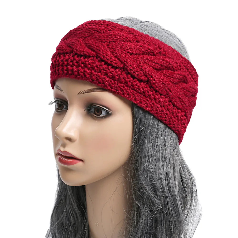 Winter Knitted Inner Layer with Velvet Windproof and Keepwarm Headband