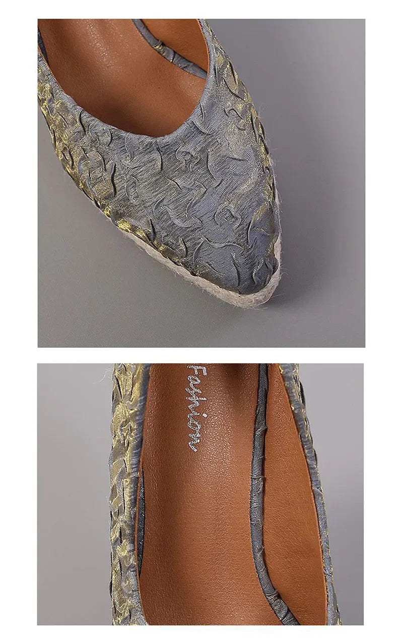 High Heels Women Wedges Shoes Elegant Ladies Party Shoes Brand Ladies Retro Woman Wedge Heel 8cm Black Purple Big Size 42 YX3800