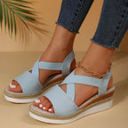 Summer Woman's Sandals Fashion Open Toe Women Wedges Sandals Comfortable Beach Shoes Outdoor Anti-Slip Platform Shoes for Women