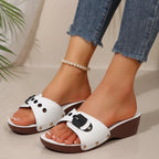 Women's Sandals Fashion Heeled Sandals For Summer Shoes Women Slippers Summer Footwear Female Block Heels Sandalias De Mujer