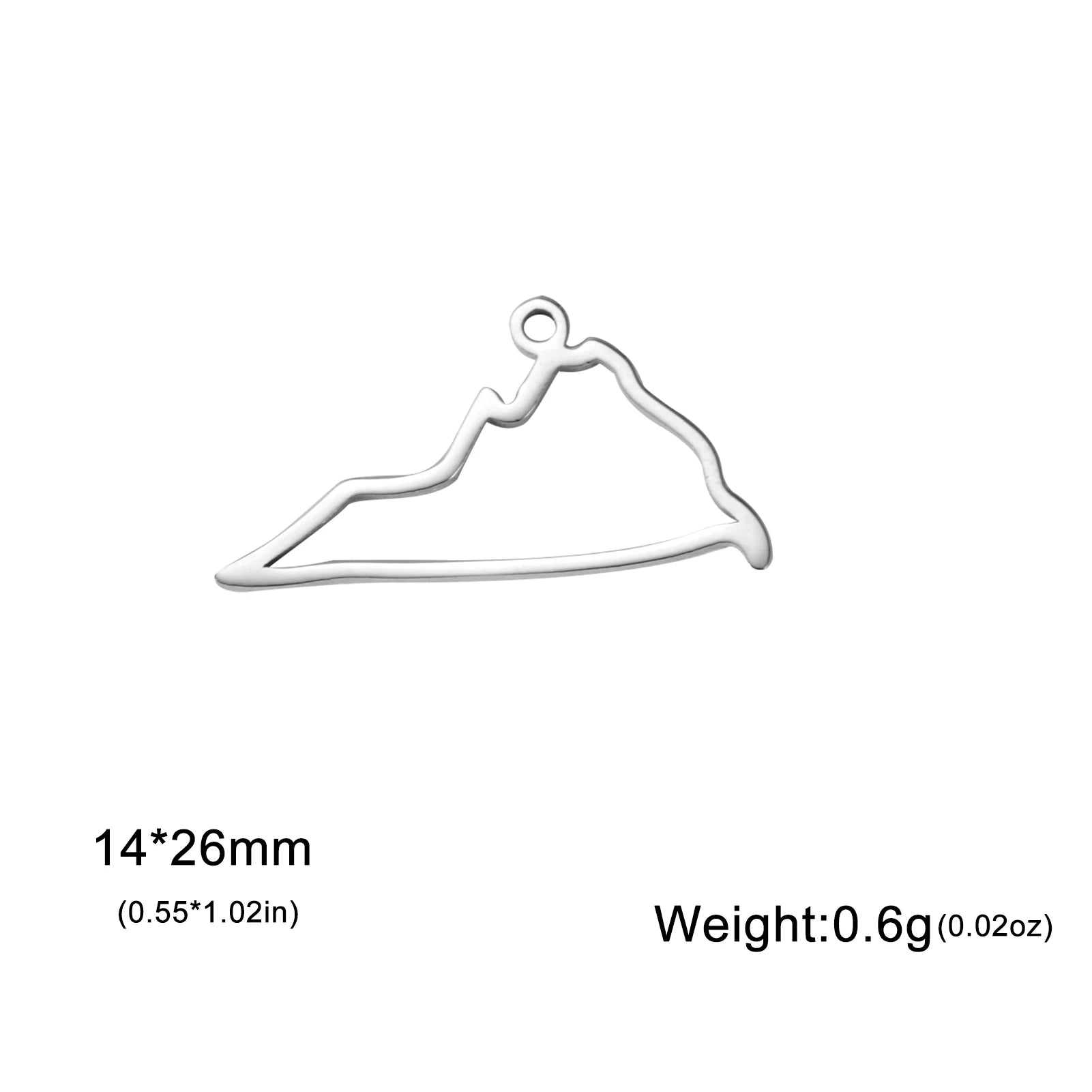 EUEAVAN 10pcs United States New York Washington State Map Pendant for Necklace Stainless Steel Charm DIY Jewelry Making Supplies