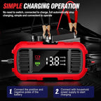 Digital For Lead-Acid Battery Charger Smart Battery Charger For Car Motorcycle Scooter Battery Charging Battery Maintenance