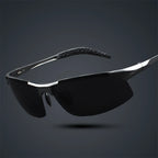 Fishing Sport Sunglasses Men Polarized UV400 Aluminum Rectangle Rimless Sun Glasses Photochromic Night Vision Eyewear