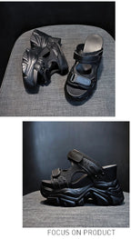 Women Slippers Female Sandals 10CM High Heels Ladies High Platform Beach Slides New 2025 Summer Chunky Flip Flops Woman