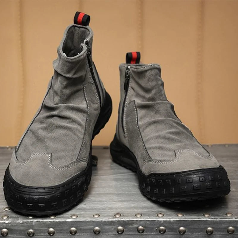 New Male Shoes Spring Autumn Men's Boots High Cut Footwear Quality Offers Cheap Original Deals Y2k Size 45 Designer Classic Sale