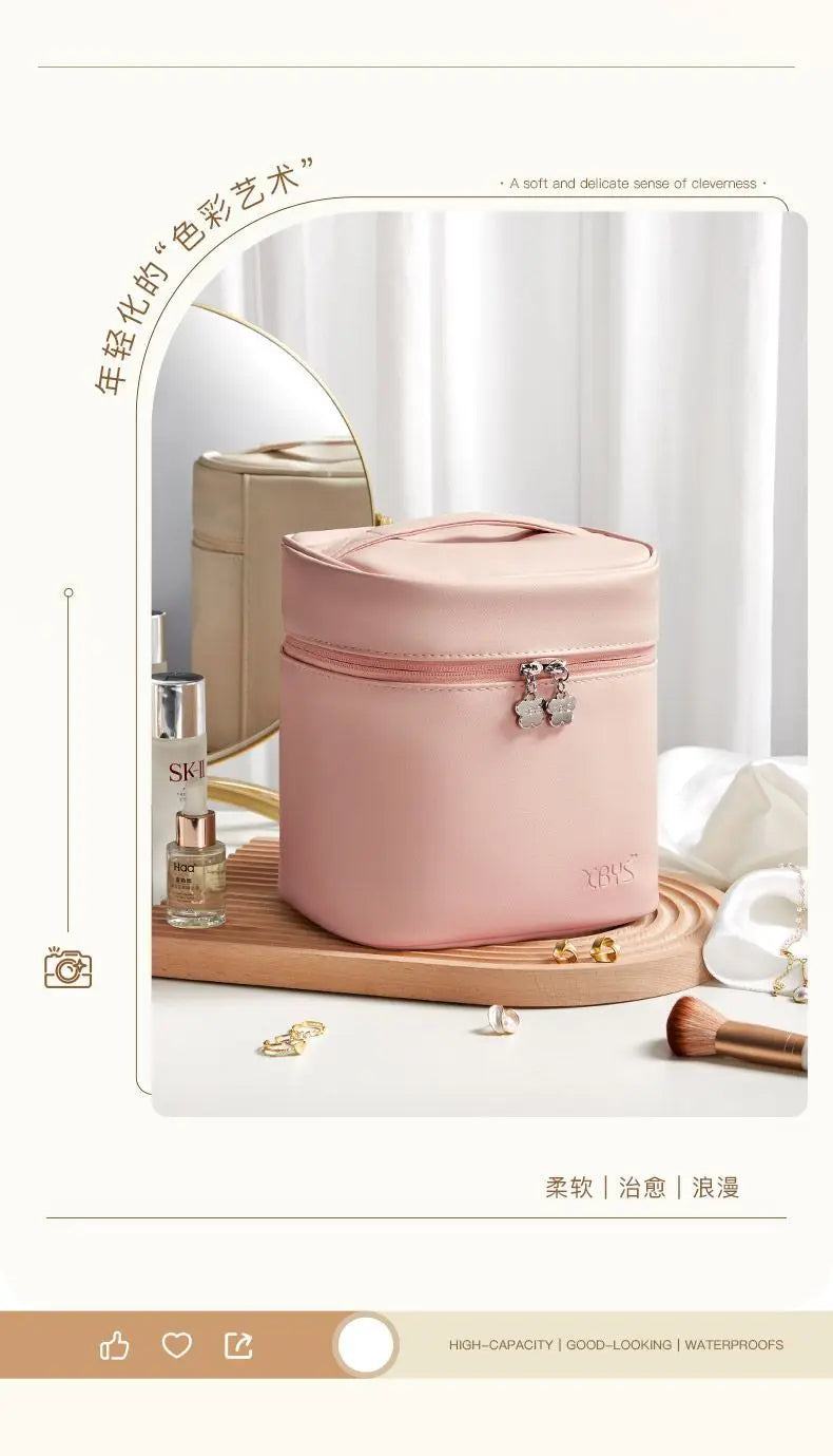 New Cosmetics Organizer Vertical Large-capacity Cosmetic Bag Deep Portable Handheld Waterproof Out Wash Storage Bag