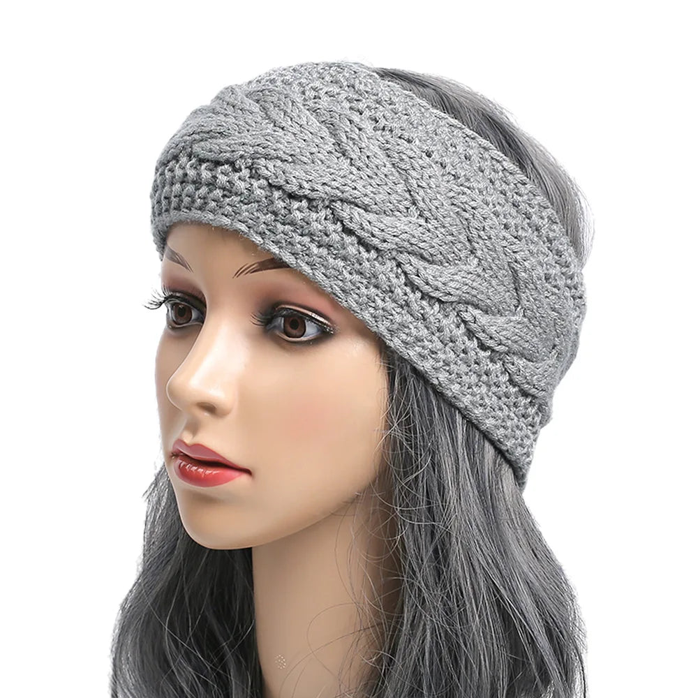 Winter Knitted Inner Layer with Velvet Windproof and Keepwarm Headband